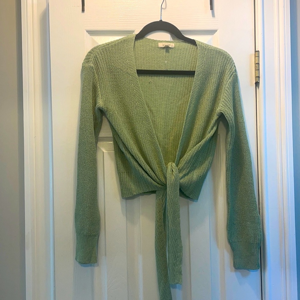 Sage Green - La Miel - Wrap Sweater
